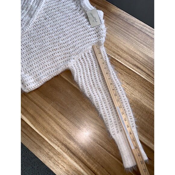 Universal Thread Womens Fabric Blend Cream Open-Knit Sweater Size XS - Picture 7 of 12